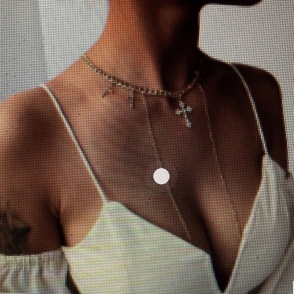 Faith Rhinestone Cross Necklace - Picture 4 of 8